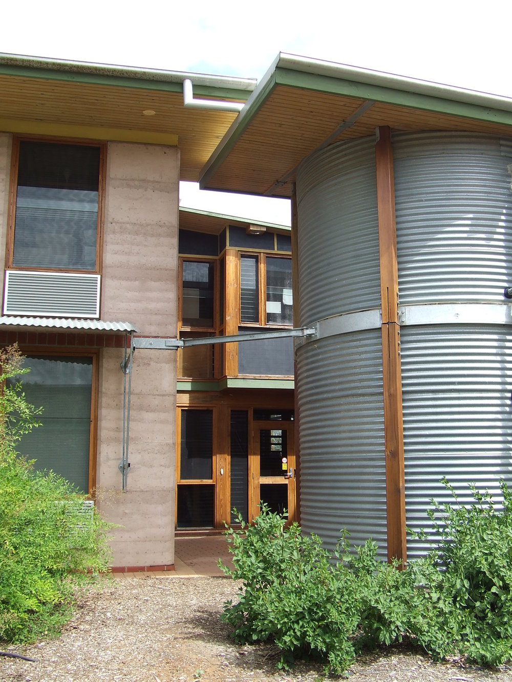  Rainwater harvesting is done directly, straght from the roof to the tank. 