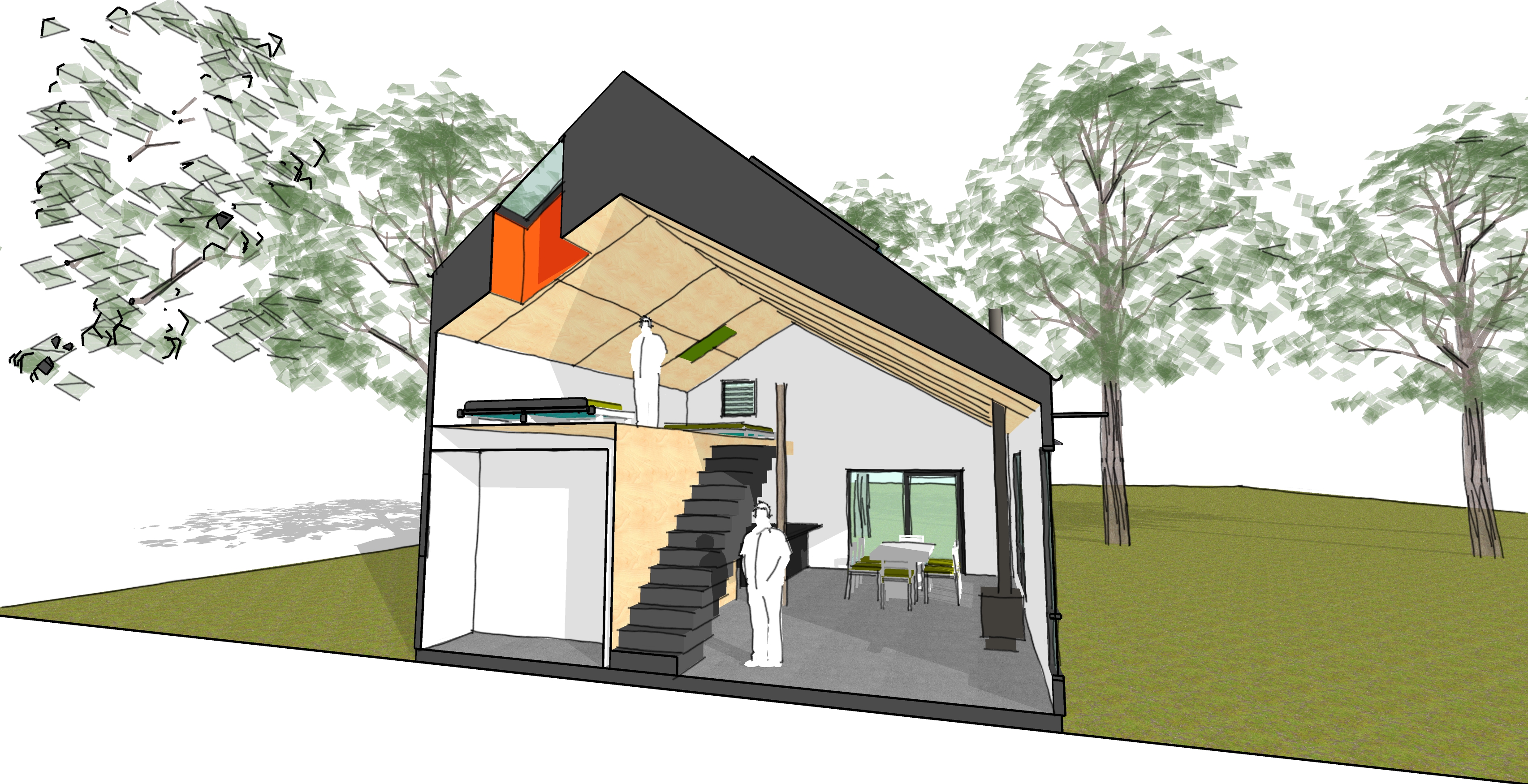 3D rendered architectural plan for a home — Enduring Domain Architecture