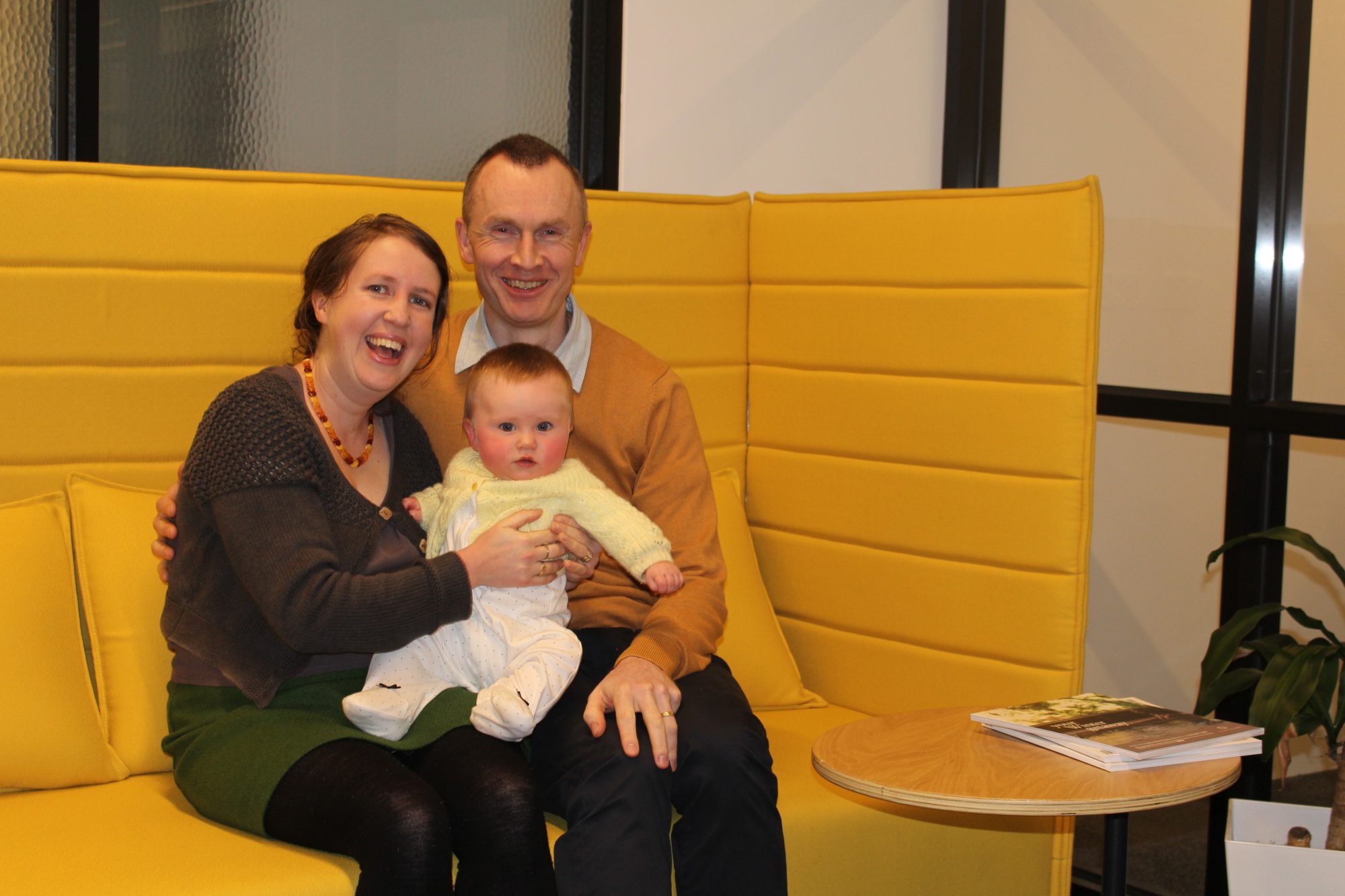 Architect Matthew Turner, wife Rachel and daughter Maeve